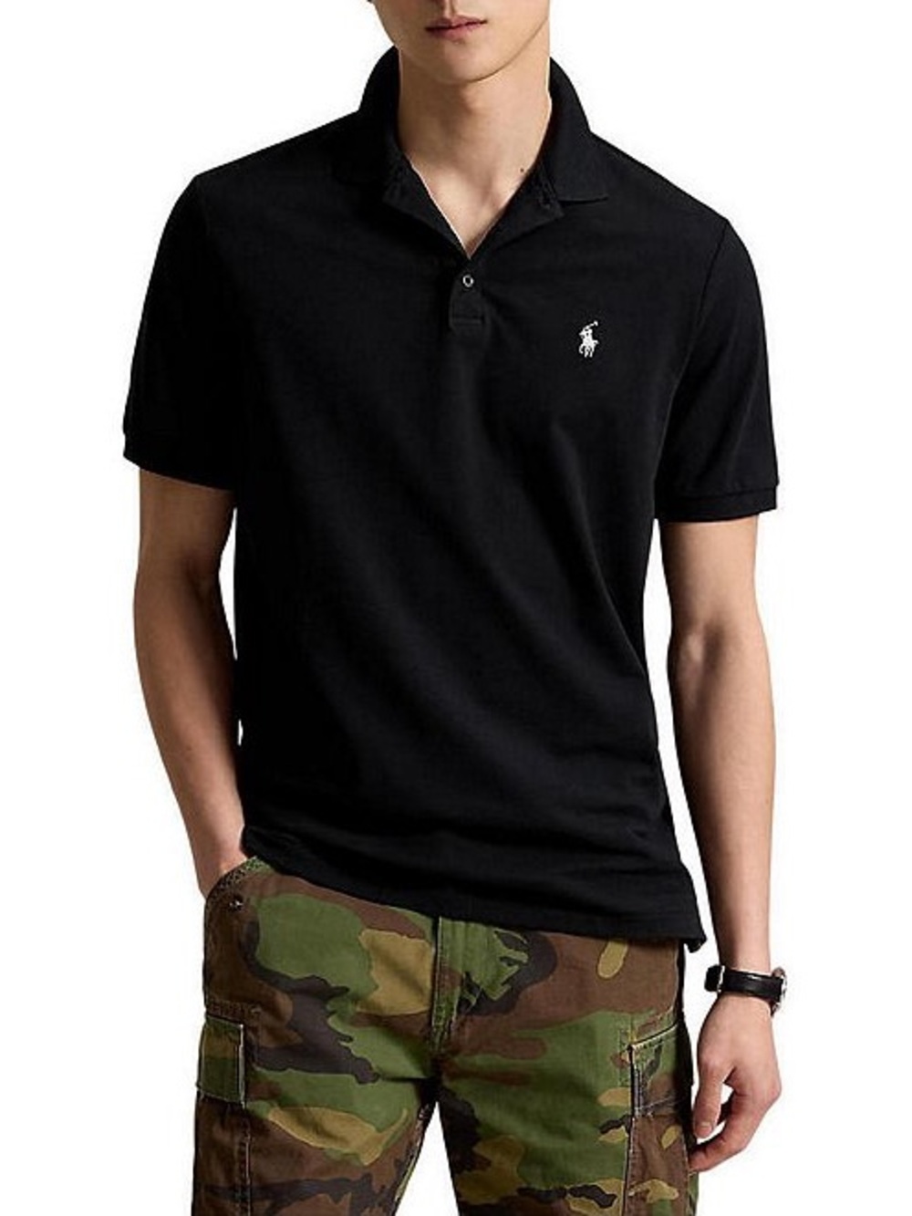 Polo Ralph Lauren Black Short-Sleeve Men's Polo Shirt L Preppy Golf Classic Fit